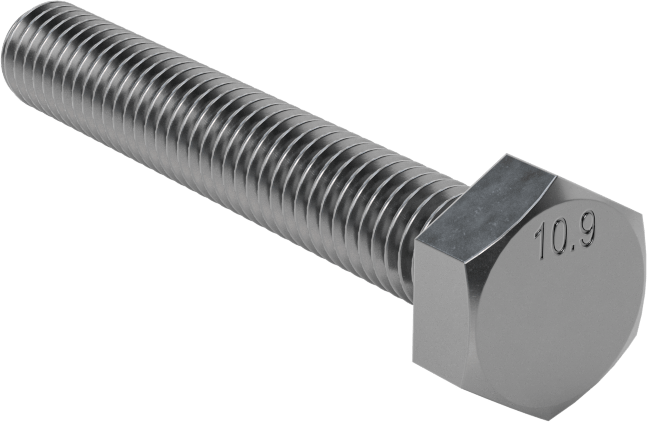 McMaster 91310A342 High-Strength Class 10.9 Steel Hex Head Screw, M6 x 1 mm Thread Size, 40 mm Long, Fully Threaded, Pack of 25