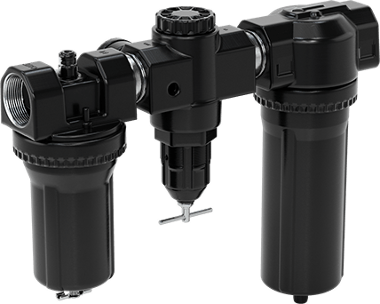 McMaster 9140N14 Compressed Air Filter/Regulator/Lubricator, Inline with Aluminum Bowl, 1-1/2 NPT Female