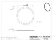 McMaster 92623A325 Spiral External Retaining Ring, for 80 mm OD, 1060-1090 Spring Steel
