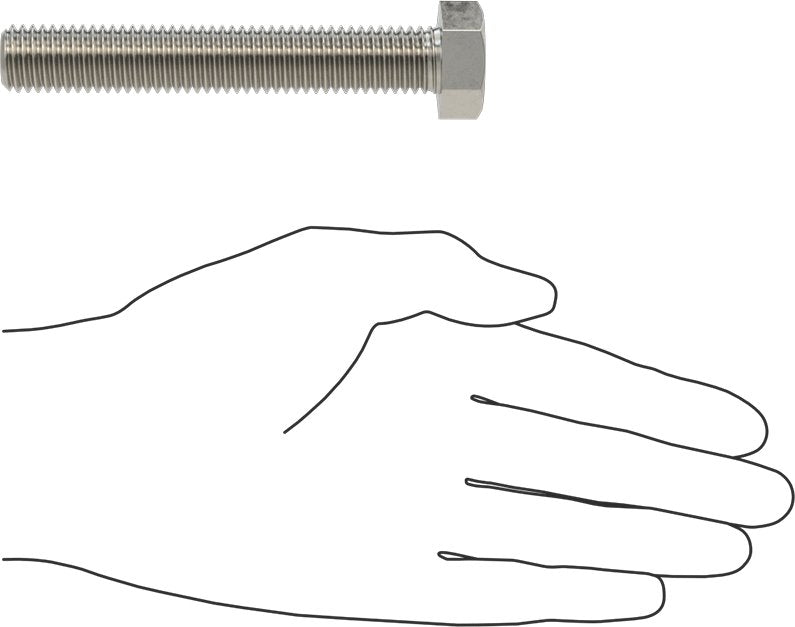 McMaster 93190A858 Hex Head Screw SS, 5/8" - 11, Coarse, 4 In Lg - KVM Tools Inc.KV93190A858