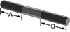 McMaster 93275A053 Black-Oxide Steel Threaded on Both Ends Setup Stud, M12 x 1.75 mm Thread, 39 mm Thread Lengths, 110 mm Long
