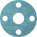 McMaster 9472K633 Oil - Resistant Aramid - Reinforced Buna - N Gasket with Bolt Holes, for 1 Pipe Size, ANSI Class 150 Thickness 1/8 in - KVM Tools Inc.KV9472K633 - 1/8