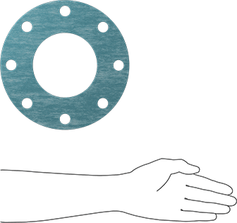 McMaster 9472K641 Oil - Resistant Aramid/Buna - N Gasket with Bolt Holes, for 4 Pipe Size, ANSI Class 150, 1/8" Thick - KVM Tools Inc.KV9472K641