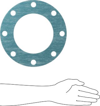 McMaster 9472K643 Oil - Resistant Aramid/Buna - N Gasket with Bolt Holes, for 6 Pipe Size, ANSI Class 150, 1/8" Thick - KVM Tools Inc.KV9472K643