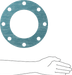 McMaster 9472K643 Oil - Resistant Aramid/Buna - N Gasket with Bolt Holes, for 6 Pipe Size, ANSI Class 150, 1/8" Thick - KVM Tools Inc.KV9472K643