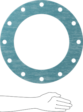 McMaster 9472K646 Oil - Resistant Aramid/Buna - N Gasket with Bolt Holes, for 12 Pipe Size, ANSI Class 150, 1/8" Thick - KVM Tools Inc.KV9472K646