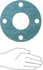 McMaster 9472K637 Oil - Resistant Aramid - Reinforced Buna - N Gasket with Bolt Holes, for 2 - 1/2 Pipe Size, ANSI Class 150 - KVM Tools Inc.KV9472K6371/16
