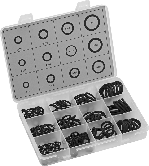 McMaster 9486K63 Oil-Resistant Buna-N O-Ring Assortment, 200 Pieces, 12 Dash Number Sizes