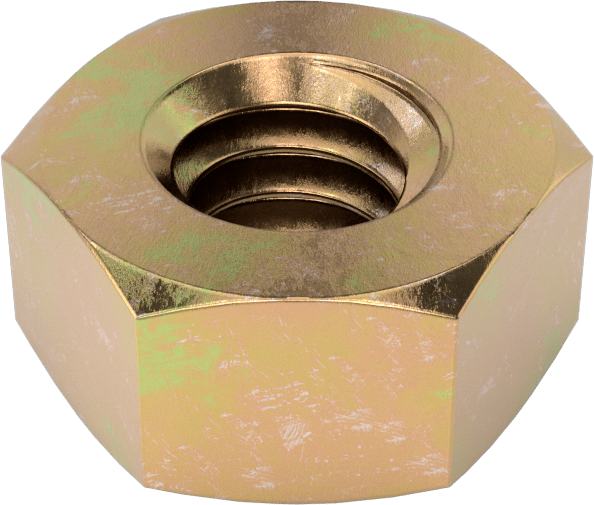 McMaster 94895A029 SAE Grade 8 High-Strength Steel Hex Nut, Pack of 100, Zinc-Yellow-Chromate-Plated, 1/4"-20 Thread