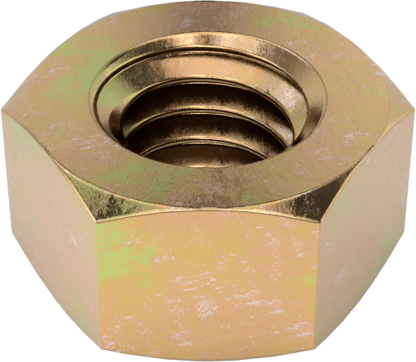 McMaster 94895A030 SAE Grade 8 High-Strength Steel Hex Nut, Pack of 100, Zinc-Yellow-Chromate-Plated, 5/16"-18 Thread