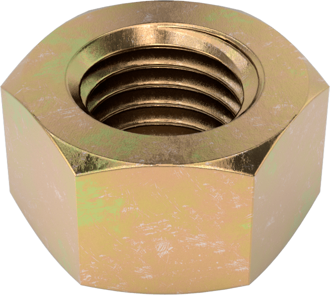 McMaster 94895A036 SAE Grade 8 High-Strength Steel Hex Nut, Pack of 20, Zinc-Yellow-Chromate-Plated, 3/4"-10 Thread