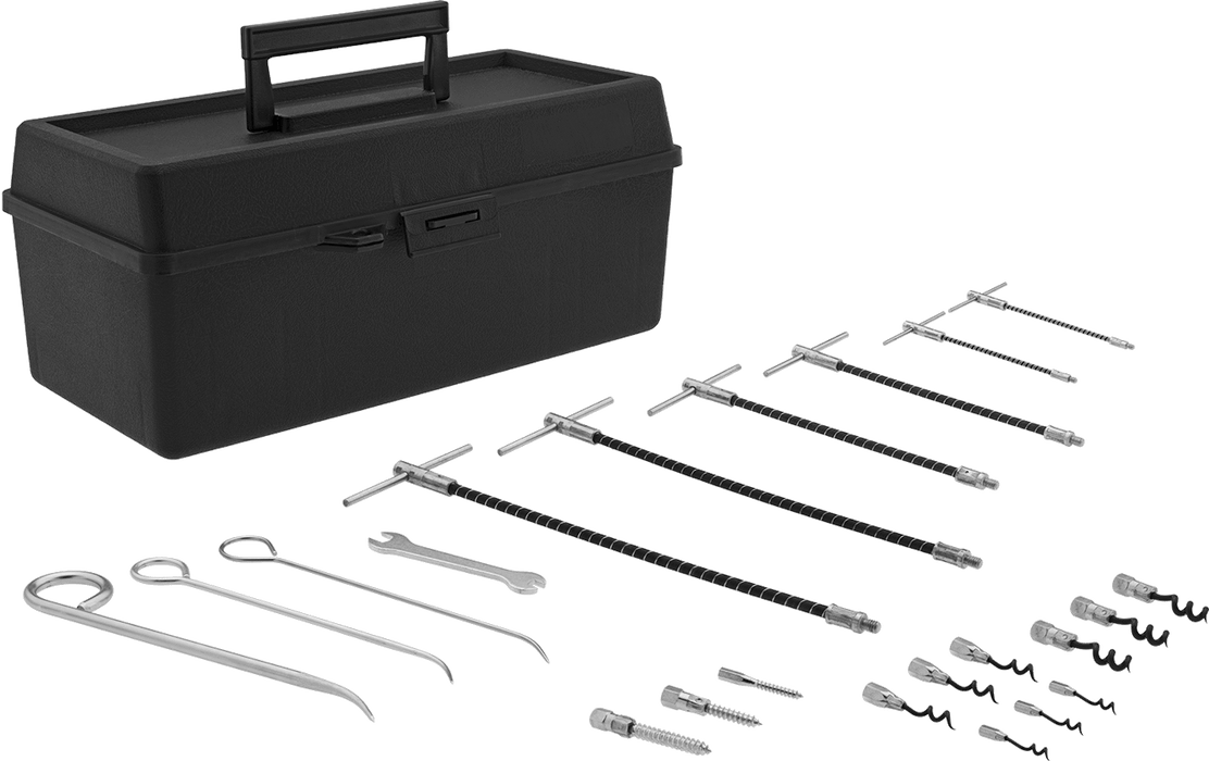 McMaster 9498K12 Changeable-Tip Packing Seal Puller Set, 22 Pieces