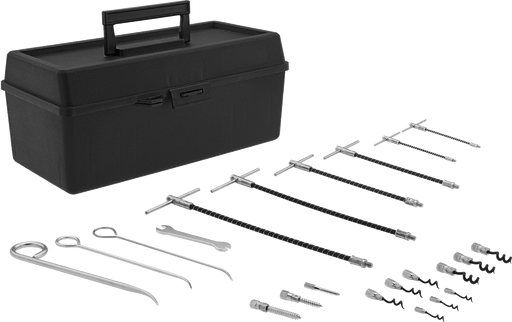 McMaster 9498K12 Changeable-Tip Packing Seal Puller Set, 22 Pieces