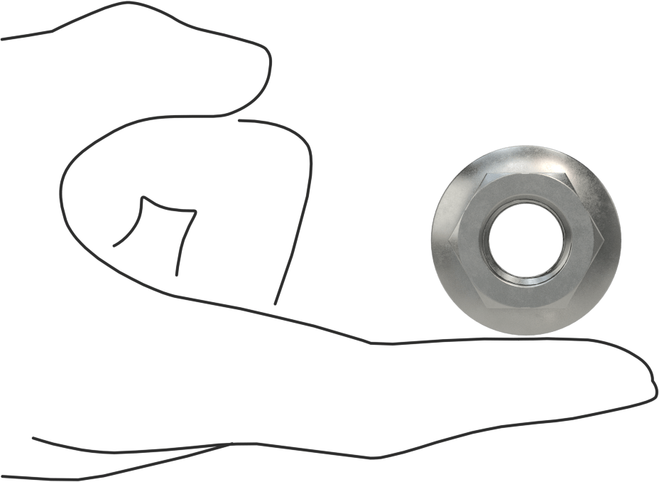 McMaster 95003A212 High-Strength Class 10 Steel Flange Nut, M16×2 mm, Pack of 10, DIN 6923/ISO 4161