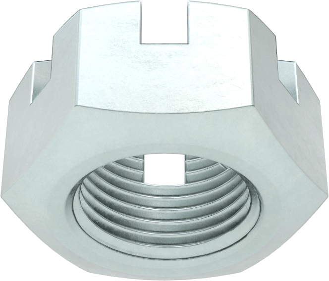 McMaster 95030A270 Low-Strength Steel Locknut, Pack of 10, for Cotter Pins, Zinc-Plated Steel, 3/4"-16 Thread Size