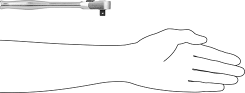 McMaster 9597N112 3/8" Square Drive Foreign Object Damage (Fod) Prevention Ratchet Wrench - KVM Tools Inc.KV9597N112