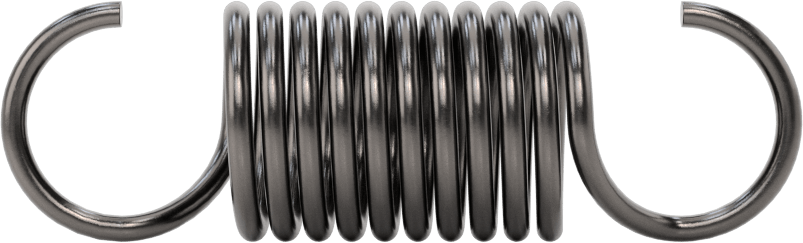 McMaster 9654K303 Steel Extension Spring, Pack of 6, with Hook Ends, 2.5" Long, 0.75" OD