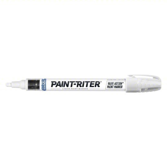 Markal 96820 Paint Marker Fiber Nib, Medium Tip Size, White, Gen Purpose - KVM Tools Inc.KV2F934