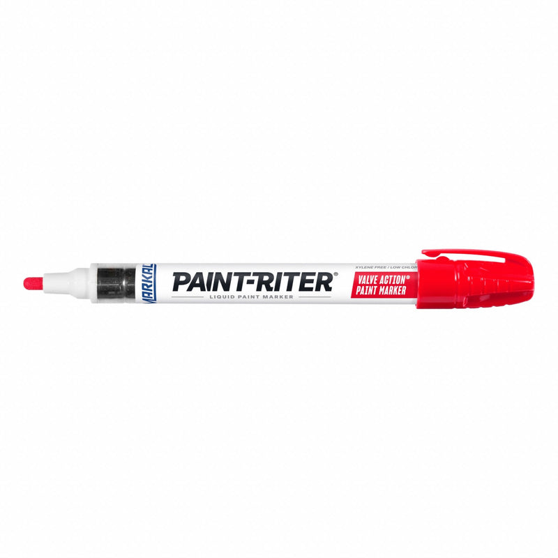Markal 96822 Liquid Paint Marker, 3.18 mm Tip Wd, Fiber Nib, Red, Point, Gen Purpose