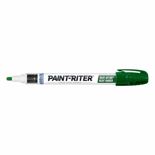Markal 96826 Liquid Paint Marker, 3.18 mm Tip Wd, Fiber Nib, Green, Point, Gen Purpose