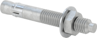 McMaster 2936T81 Galvanized Steel U-Bolt, with Mounting Plate, 5/16"-18 Thread Size, 2-1/2" ID