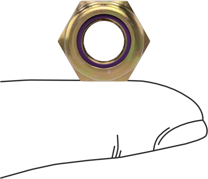 McMaster 97135A230 High-Strength Steel Nylon-Insert Locknut, Pack of 20, Grade 8, Zinc Yellow-Chromate Plated, 3/8"-16 Thread