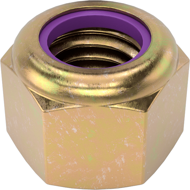 McMaster 97135A250 High-Strength Steel Nylon-Insert Locknut, Pack of 10, Grade 8, Zinc Yellow-Chromate Plated, 1/2"-13 Thread
