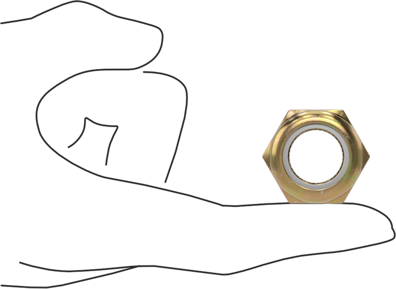 McMaster 97135A280 High-Strength Steel Nylon-Insert Locknut, Pack of 5, Grade 8, Zinc Yellow-Chromate Plated, 3/4"-10 Thread