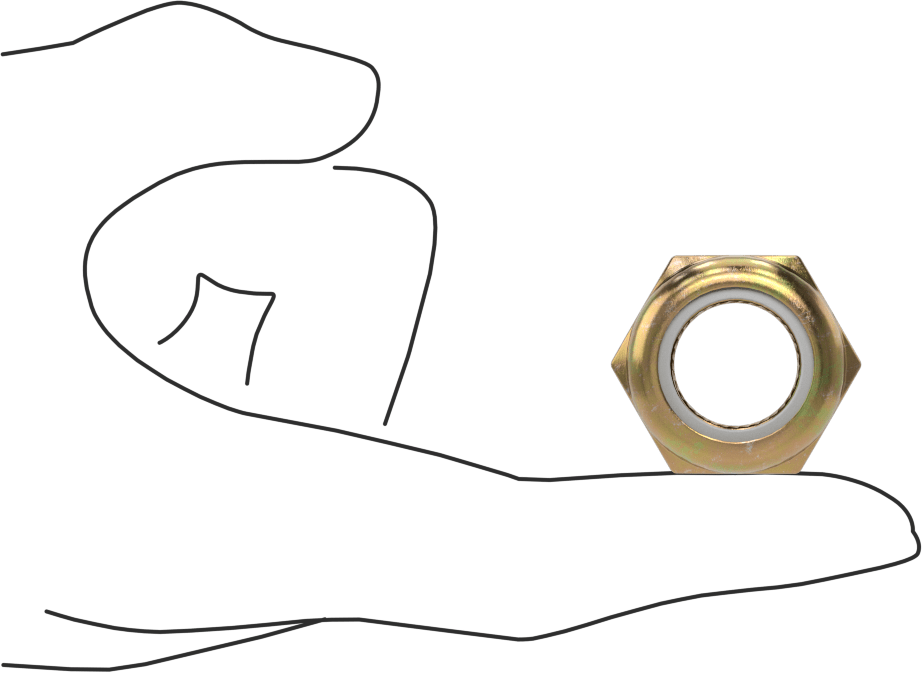 McMaster 97135A280 High-Strength Steel Nylon-Insert Locknut, Pack of 5, Grade 8, Zinc Yellow-Chromate Plated, 3/4"-10 Thread