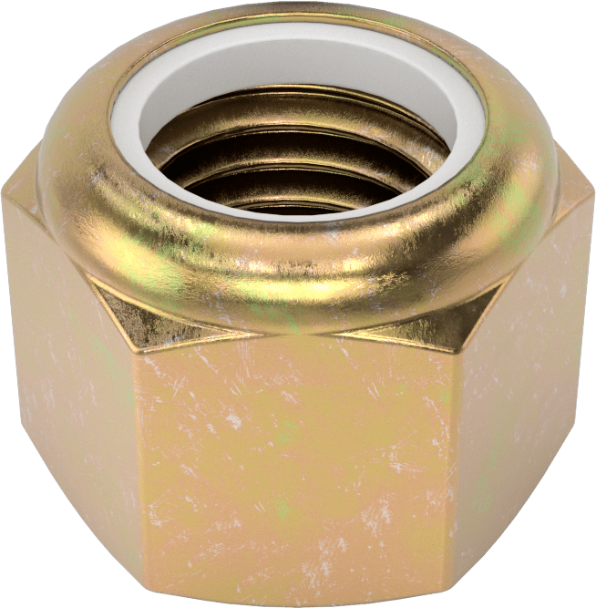 McMaster 97135A280 High-Strength Steel Nylon-Insert Locknut, Pack of 5, Grade 8, Zinc Yellow-Chromate Plated, 3/4"-10 Thread