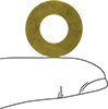 McMaster 98023A117 Zinc Yellow-Chromate Plated SAE Grade 8 Steel Washer, for 3/8" Screw Size, 0.406" ID, 0.812" OD, US Origin, Pack of 50