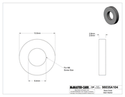 McMaster 98035A104 Black-Oxide Steel Washer, Oversized, for M6 Screw Size, 6.4 mm ID, 13.0 mm OD, Pack of 10