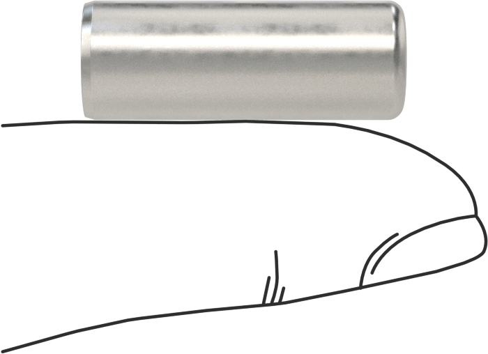McMaster 98381A624 Dowel Pin, Pack of 25, Alloy Steel, 3/8" Diameter, 1" Long