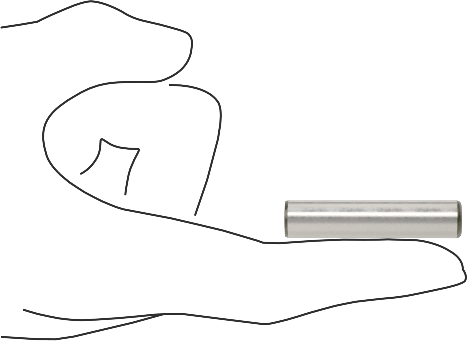 McMaster 98381A630 Dowel Pin, Pack of 10, Alloy Steel, 3/8" Diameter, 1-3/4" Long