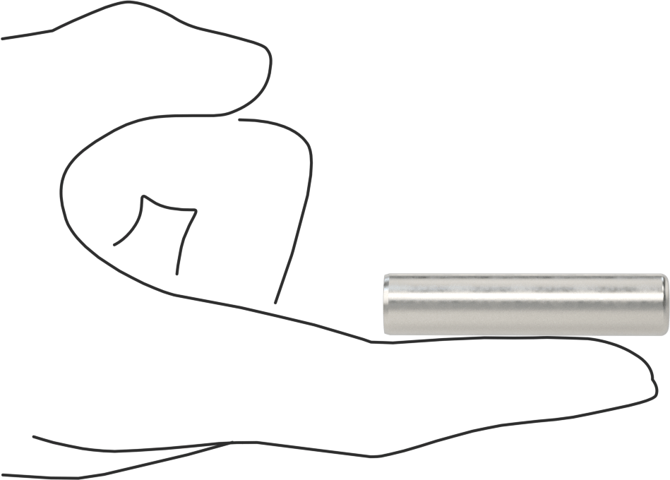 McMaster 98381A677 Dowel Pin, Pack of 10, Alloy Steel, 7/16" Diameter, 2" Long