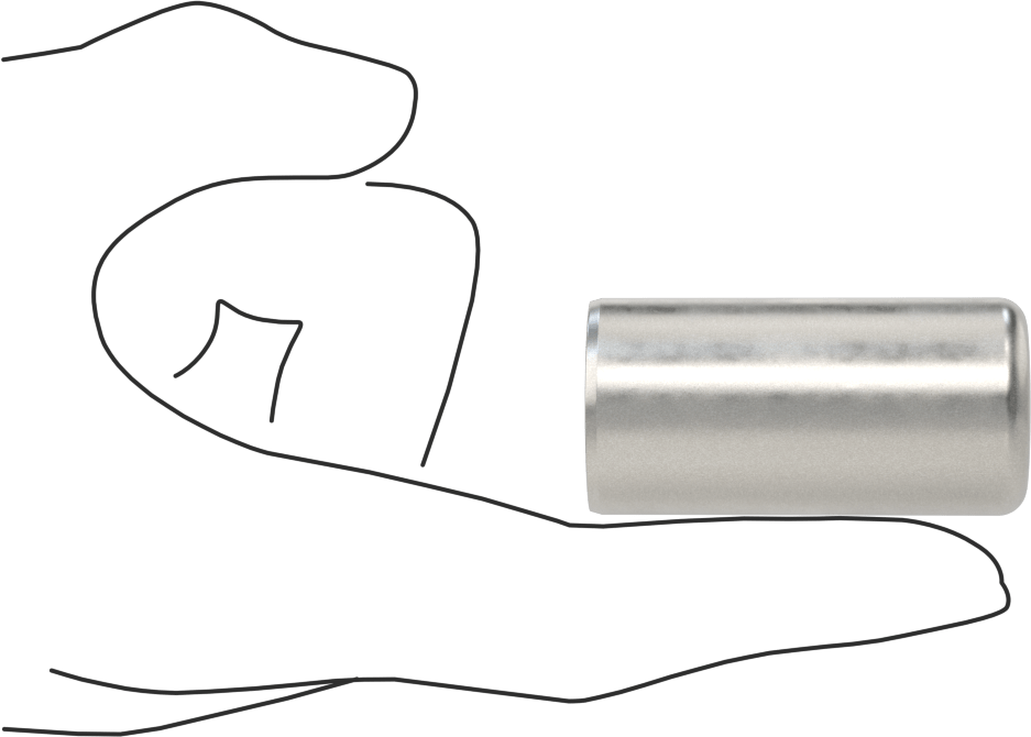 McMaster 98381A912 Dowel Pin, 4140 Alloy Steel, 1" Diameter, 2" Long