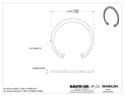 McMaster 98409A264 Internal Retaining Ring, for 2-5/8" ID, Zinc Yellow-Chromate-Plated Spring Steel, Pack of 5