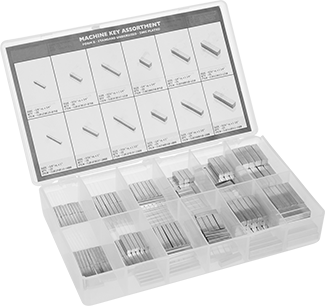Machine Key Kit McMaster 98800A120 Zinc-Plated Steel Undersized Machine Key Assortment ...