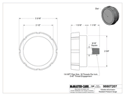 McMaster 9880T21 Vibration-&Corrosion-Resistant Pressure Gauge, High-Clarity, 1/4 NPT Center Back Connection, 2-1/2" Dial