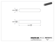 McMaster 98870A912 Machine Key, Rounded, Steel, 1/2" x 1/2", 3-1/2" Long, Undersized