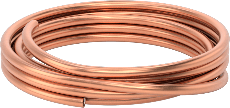 McMaster 9939K32 Copper Tubing with Coated Interior, 5/16" OD, 0.032" Wall Thickness, 10 ft Coil