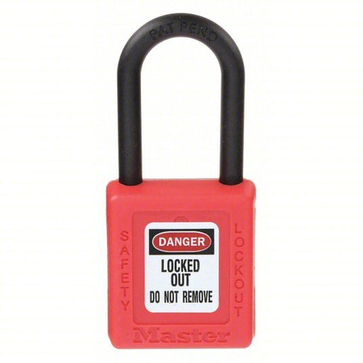 Master Lock 406RED Lockout Padlock Keyed Different, Thermoplastic, Std Body Body Size, Plastic, Red - KVM Tools Inc.KV1TDC9