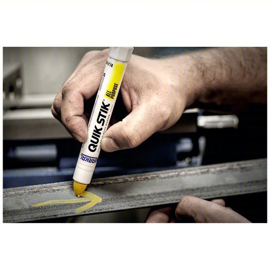 Markal 61051 Paint Crayon Oily Surfaces/Rough Surfaces, 13 mm Tip Wd, White - KVM Tools Inc.KV1XEG2