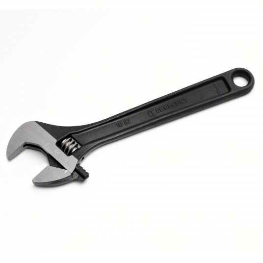 Crescent AT210VS Adjustable Wrench Alloy Steel, Black Oxide, 10 in Overall Lg, 1 5/16 in Jaw Capacity - KVM Tools Inc.KV54XN37