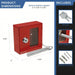 Barska AX11838 Key Box 1 Key Capacity, Single Key Lock, Steel, Red, 4 in Ht, 4 in Wd, 2 in Dp, Wall Mount - KVM Tools Inc.KV45CP15
