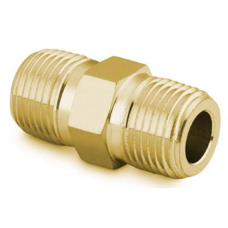 Swagelok B-8-HN Brass Pipe Fitting, Hex Nipple, 1/2 in. Male NPT