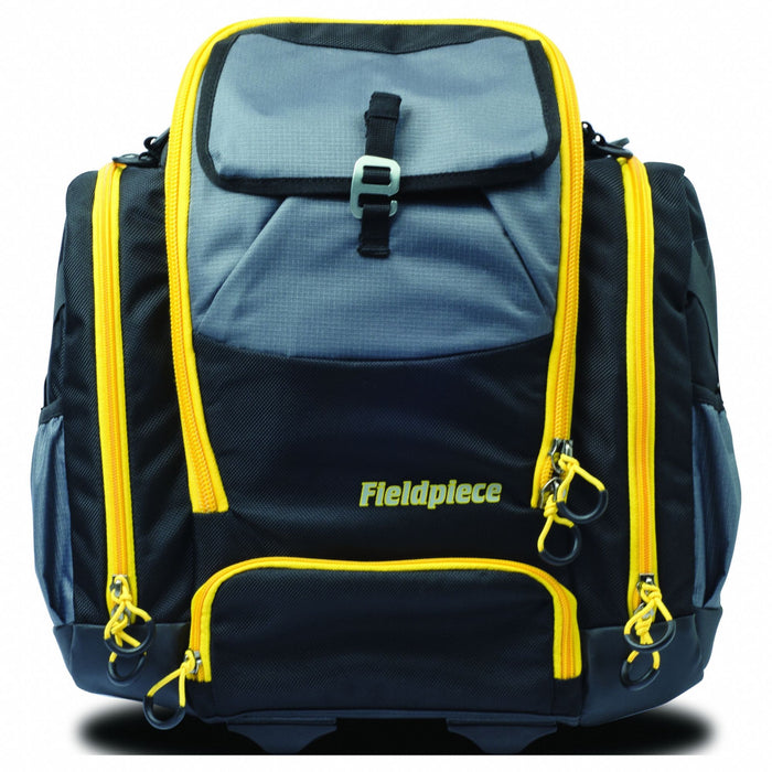Fieldpiece BG44 Tool Backpack, 14 in W 6 in D 19 in H, Nylon, Black, 1 Inside Pockets, Nylon