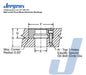Jergens 49504 Receiver Bushing, 35mm Face Mount, Ball Lock - KVM Tools Inc.KV84684182