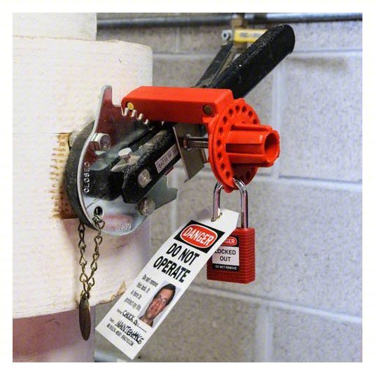 Brady 121505 Butterfly Valve and Cable Lockout Kit, For Lever Handle Type - KVM Tools Inc.KV41F337