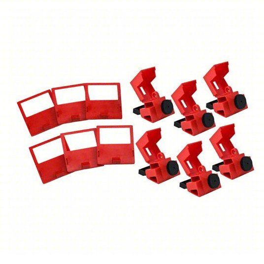 Brady 65966 Single Pole Breaker Lockout: Clamp - On, For 480/600V AC Volt, 6 PK - KVM Tools Inc.KV1AZ01